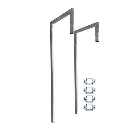 Vangeforlenger med rekkverk 1300mm aluminium